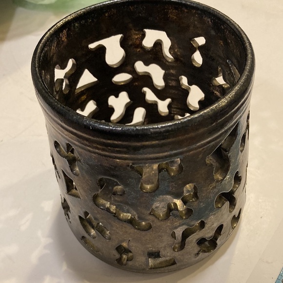 Cole Pottery Black Oxidized Candle Luminaire Red Clay W/ Black Oxidization - Picture 12 of 17